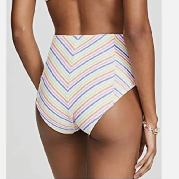 Kate Spade New York High Waist Bikini in Beach Stripe Seersucker Size Me… - Picture 6 of 7